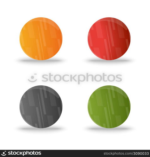 Set of color circle icons. Corporate icons. Color Circle icons