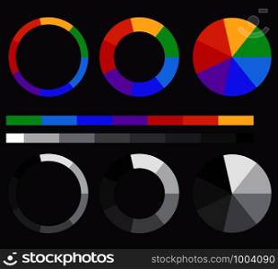 Set of color gradients. Color circle. Vector element for your design. Set of color gradients. Color circle.