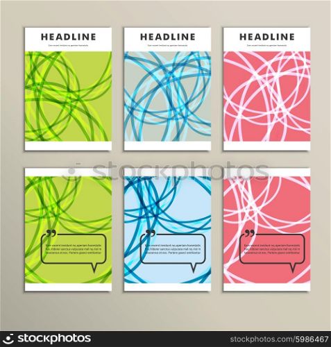 Set of color line banners for abstract design. Set of color line banners for abstract design.