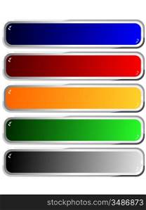 Set of color long buttons 1