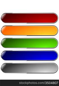 Set of color long buttons 2