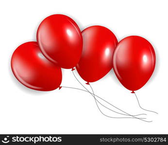 Set of Colored Balloons, Illustration. EPS 10. Set of Colored Balloons, Illustration