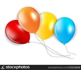 Set of Colored Balloons, Illustration. EPS 10. Set of Colored Balloons, Illustration