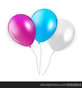 Set of Colored Balloons, Illustration. EPS 10. Set of Colored Balloons, Illustration