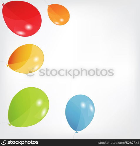 set of colored balloons, vector illustration. EPS 10