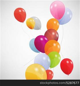 set of colored balloons, vector illustration. EPS 10.