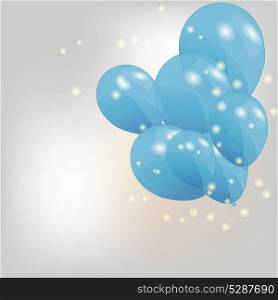 set of colored balloons, vector illustration. EPS 10