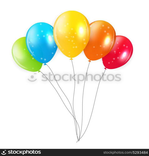 Set of Colored Balloons, Vector Illustration. EPS 10. Set of Colored Balloons, Vector Illustration.