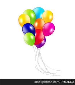 Set of Colored Balloons, Vector Illustration. EPS 10. Set of Colored Balloons, Vector Illustration.