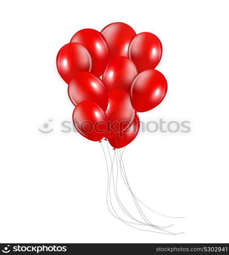 Set of Colored Balloons, Vector Illustration. EPS10. Set of Colored Balloons, Vector Illustration.