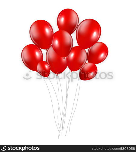 Set of Colored Balloons, Vector Illustration. EPS10. Set of Colored Balloons, Vector Illustration.