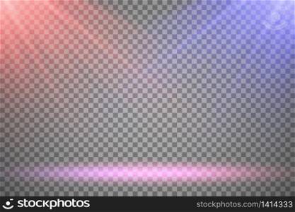 Set of colored searchlights on a transparent background. Bright lighting with spotlights. The searchlight is white, blue. Set of colored searchlights on a transparent background. Bright lighting with spotlights. The searchlight is white, blue.