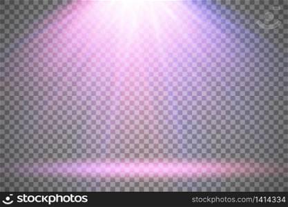 Set of colored searchlights on a transparent background. Bright lighting with spotlights. The searchlight is white, blue. Set of colored searchlights on a transparent background. Bright lighting with spotlights. The searchlight is white, blue.