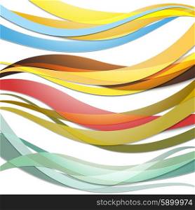 Set of Colored waves. Abstract vector template design.. Set of Colored waves. Abstract vector template design
