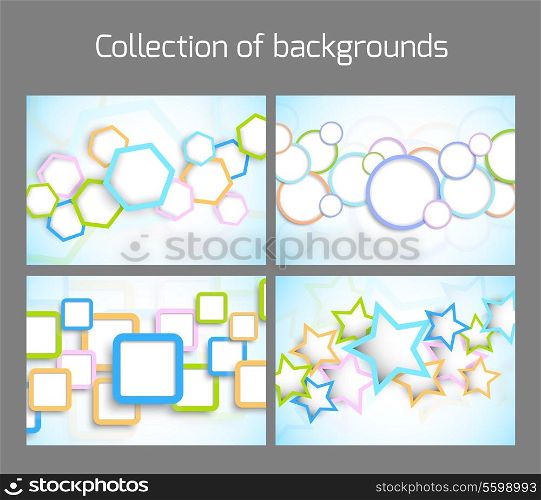 Set of colorful backgrounds