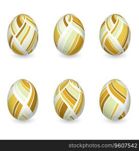 Set of colorful easter eggs Royalty Free Vector Image