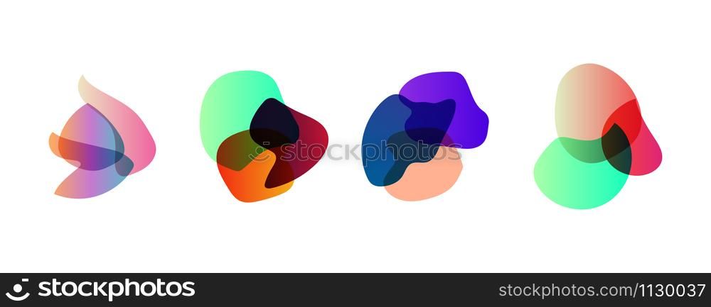 Set of colorful elements vector design template. Set of colorful elements vector design