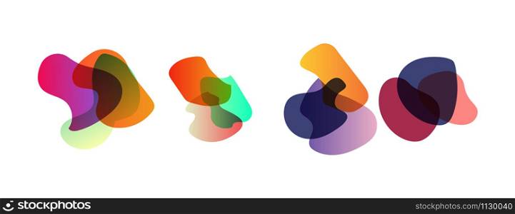 Set of colorful elements vector design template. Set of colorful elements vector design