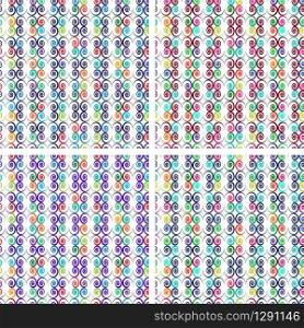Set of colorful geometric seamless patterns