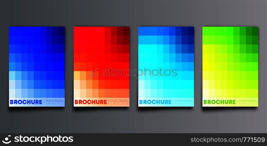 Set of colorful gradient cover template design for flyer, poster, brochure, typography or other printing products. Vector illustration.. Set of colorful gradient cover template design for flyer, poster, brochure, typography or other printing products