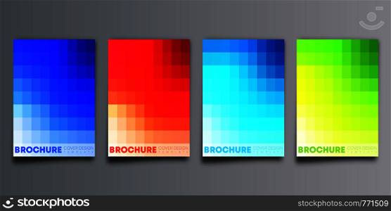 Set of colorful gradient cover template design for flyer, poster, brochure, typography or other printing products. Vector illustration.. Set of colorful gradient cover template design for flyer, poster, brochure, typography or other printing products