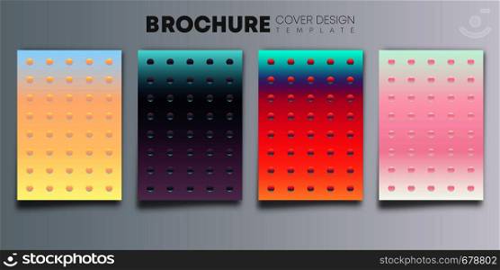Set of colorful gradient cover with color dots for flyer, poster, brochure, typography or other printing products. Vector illustration.. Set of colorful gradient cover with color dots for flyer, poster, brochure, typography or other printing products