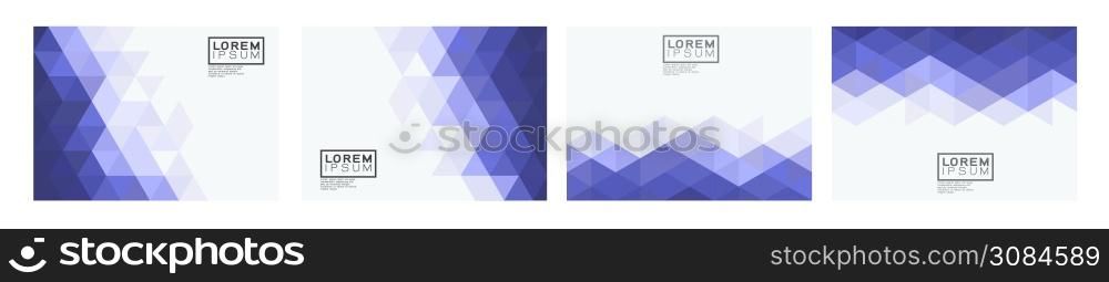 Set of colorful gradient triangle on white background with space. Modern background for business or technology presentation. vector illustration