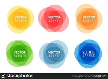 Set of colorful round abstract banners. Graphic banners design.. Set of colorful round abstract banners. Graphic banners design