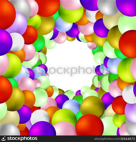 Set of Colorful Spheres on White Background. Set of Colorful Spheres