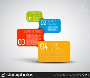 Set of colorful Vector steps / options template