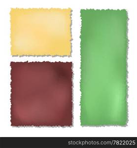 Set of colour grunge papers background, vector illustration