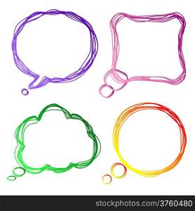 Set of colourful speech Bubbles, vector illustration