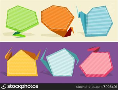 Set of comic bubbles and elements with on stylish background cartoon design style. Set of comic bubbles and elements