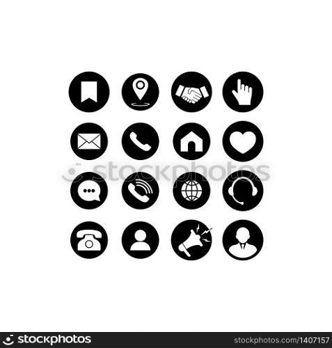 Set of communication icons. Phone, mobile phone, retro phone, location, mail and web site symbols on isolated background for applications, web, app. EPS 10 vector. Set of communication icons. Phone, mobile phone, retro phone, location, mail and web site symbols on isolated background for applications, web, app. EPS 10 vector.