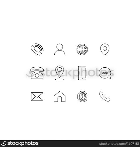 Set of communication icons set line modern button . Phone, mobile phone, mail on isolated background for applications, web, app. EPS 10 vector. Set of communication icons set modern button . Phone, mobile phone, mail on isolated background for applications, web, app. EPS 10 vector.