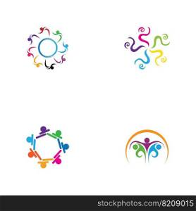 set of Community logo  icon design template