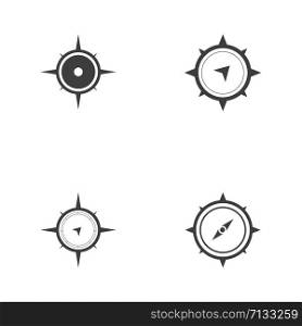 set of Compass Logo Template vector icon illustration design