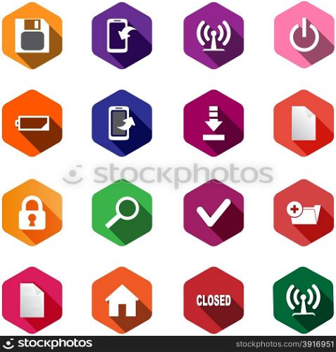 set of computer icons in a flat design. computer icon