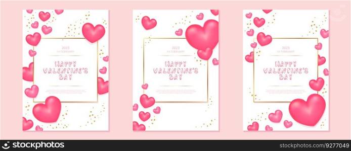 Set of concept posters for valentines day Vector Image