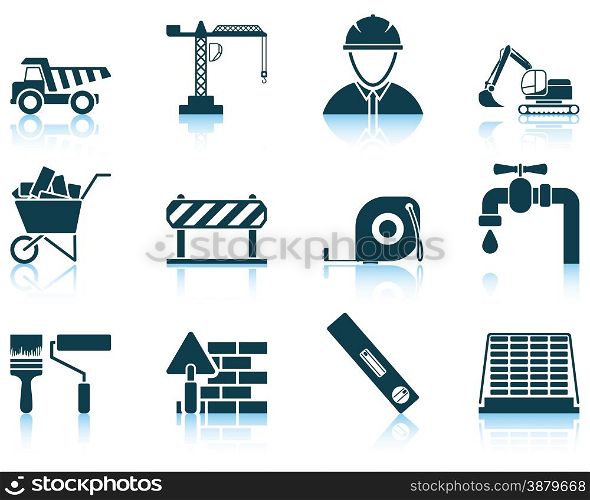 Set of construction icon. EPS 10 vector illustration without transparency.