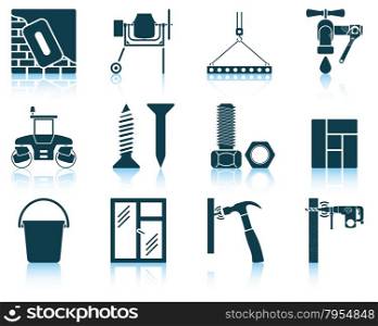 Set of construction icons. EPS 10 vector illustration without transparency.