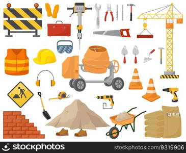 Set of construction tools element