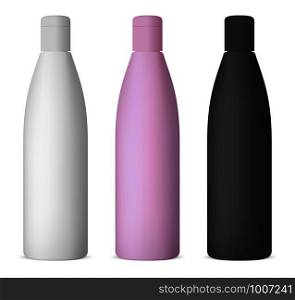 Set of cosmetic products on a white background. Cosmetic package collection for cream, soups, foams, shampoo. Object, shadow, and reflection on separate layers. vector illustration.. Set of cosmetic products on a white background. Cosmetic package collection for cream, soups, foams, shampoo. vector illustration.