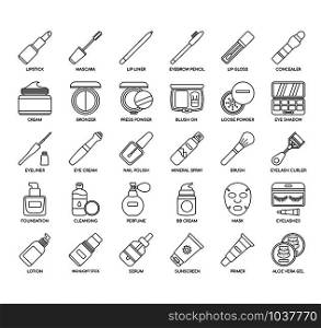 Set of cosmetic thin line and pixel perfect icons for any web and app project.