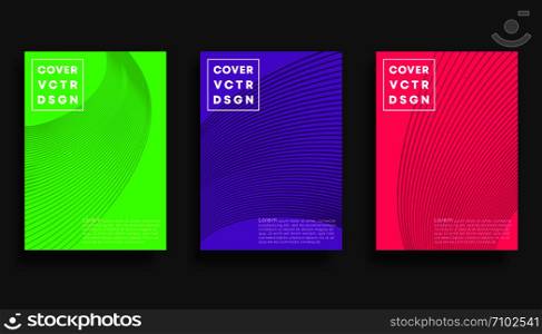 Set of cover templates with lines, minimal design for flyer, poster, brochure, typography or other printing products. Vector illustration.. Set of cover templates with lines, minimal design for flyer, poster, brochure, typography or other printing products