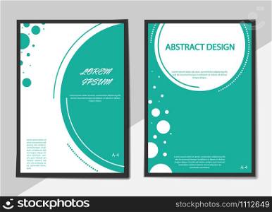 Set of covers in a flat style with circles. Abstract background for flyers, posters, banners or billboards and booklets.