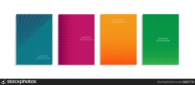 set of covers with a flat geometric pattern. Calm simple colorful backgrounds. Applicable for leaflets, posters, banners or billboards and booklets