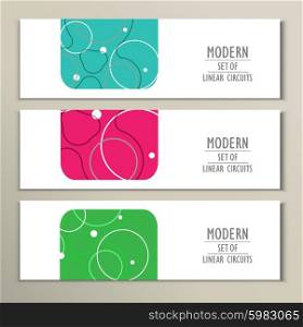 Set of covers with abstract circles and patterns. Set of covers with abstract circles and patterns.