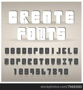 Set of creative alphabets . Vector illustration