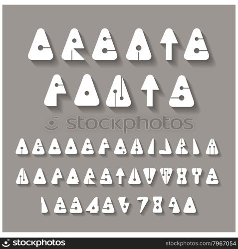 Set of creative alphabets . Vector illustration